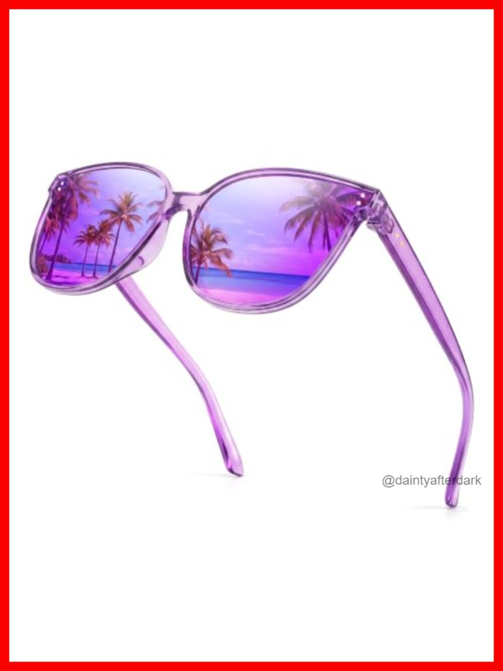 Polarized Mirrored Cat Eye Sunglasses UV400 Protection